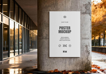 Street Autumn Poster Mockup