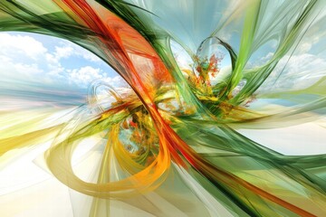 Dynamic abstract wave forms with luminous tones