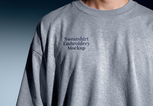 Sweatshirt Embroidery Mockup