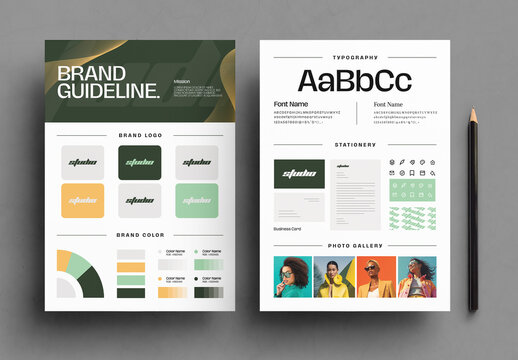 Brand Guideline Kit Design Professional Identity Template