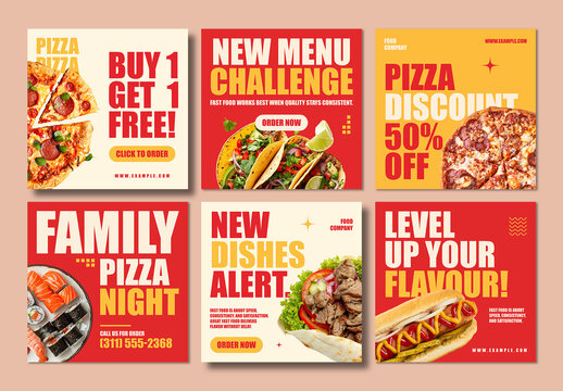 Food Promotion Social Media Post Template