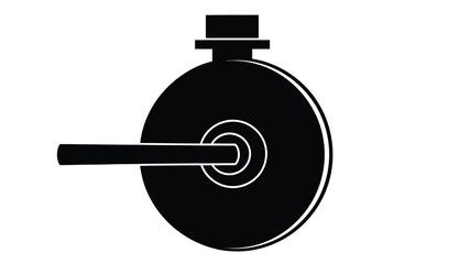 Obraz premium A minimalist black and white illustration of a vintage pocket watch with a chain