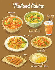 set of thai food