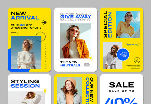 Minimalistic Clean Social Media Layouts