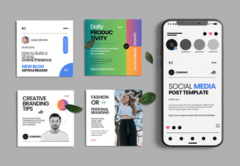 Creative Social Media Post Template Set