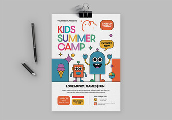 Kids Summer Camp Flyer Template