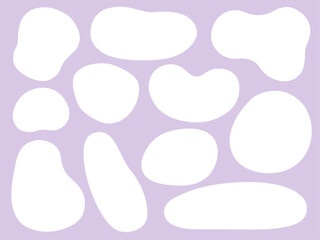 白のふにゃふにゃのゆるいフレームのセット