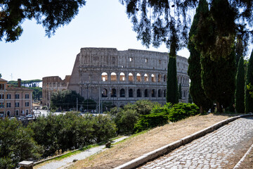 View of the Colosseum in Rome