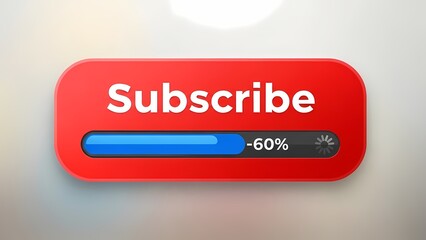 Subscribe button with discount offer on grey background