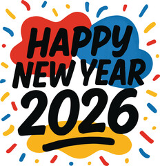 Vibrant Floral Happy New Year 2026