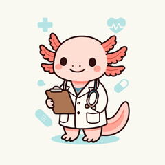 Cute Axolotl Medical Doctor