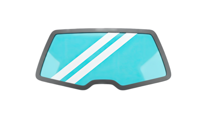 Futuristic Goggles with White Stripes Isolated on White
