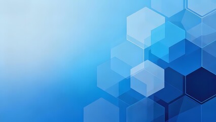Abstract blue hexagonal pattern with gradient background