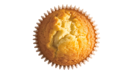 Muffin Cake Top View image Isolated on transparent background