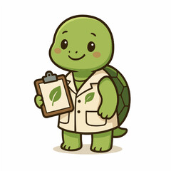 Cute Turtle Environmental Scientist