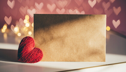 red heart on a wooden background