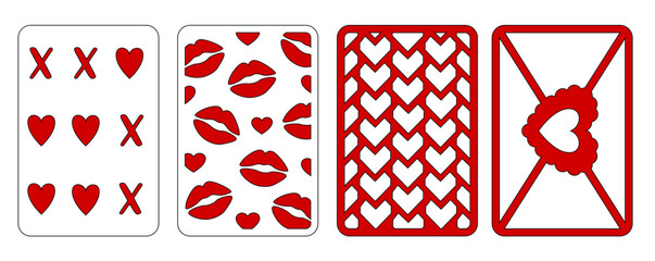 Set of Valentine's day gift card, Romantic design, Layered svg design