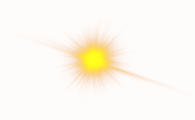 Sunlight special lens flare light effect isolated on a white background. Vector illustration of bright yellow burst and radiant star sparks, a creative graphic element for design projects PNG