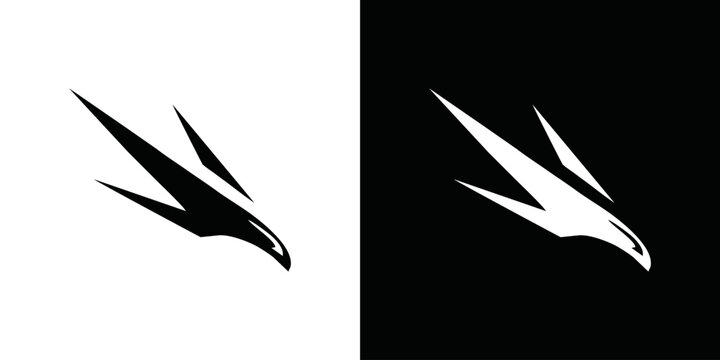 simple falcon bird logo vector
