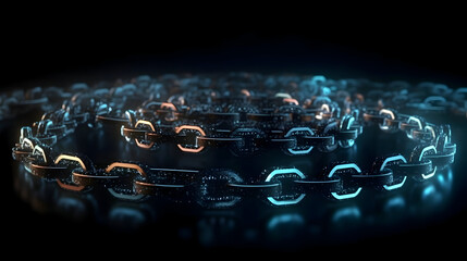 Luminous Digital Chain Links in Dark Abstract Blockchain Network