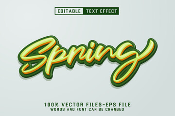 Spring Editable Text Effect