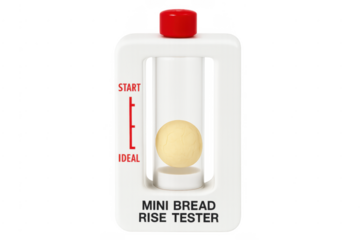 Mini bread rise tester measuring dough fermentation process