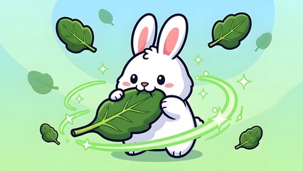 easter bunny with easter egg