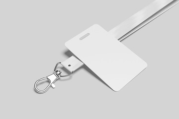 Blank Lanyard card Mockup - 3D