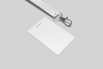 Blank Lanyard card Mockup - 3D