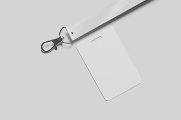 Blank Lanyard card Mockup - 3D