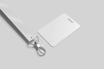 Blank Lanyard card Mockup - 3D