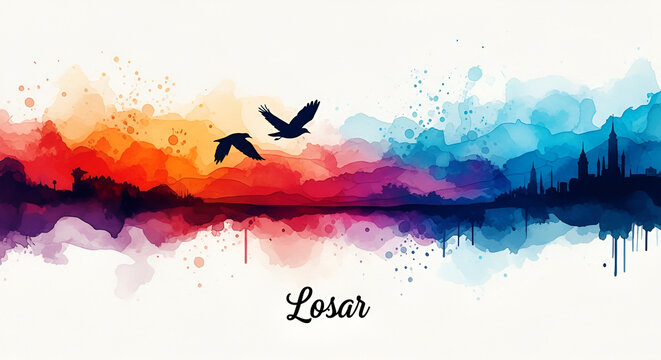 losar birds on the sky