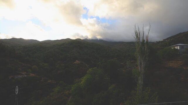 Mountain village. Cyprus. Timelapse FullHD