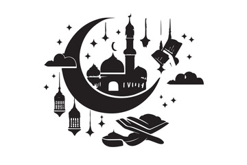 Hand drawn ramadan kareem illustration