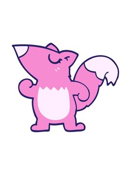 shivering motion animation of cartoon doodle squirrel
