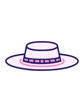 power up animation of stylish brazilian hat with brim