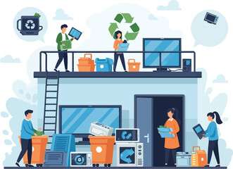 Electronic Waste Recycling Center Workers