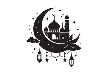 Hand drawn ramadan kareem illustration