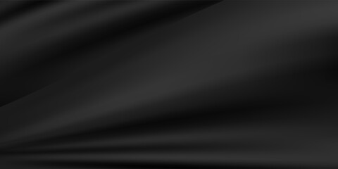 Smooth elegant black satin texture abstract background. Luxurious background design