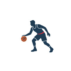 Professional basketball player in dynamic dribbling motion