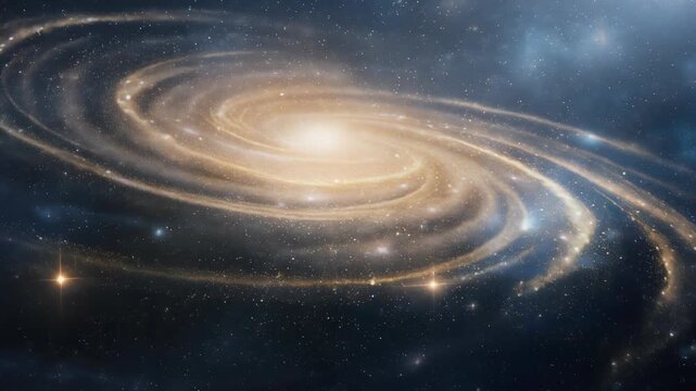 Stunning Spiral Galaxy in Deep Space with Bright Stars and Cosmic Dust for Astronomy Lovers