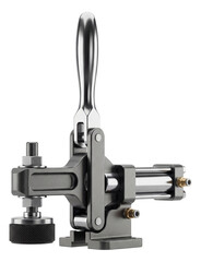 Pneumatic hold-down clamp designed for industrial manufacturing applications.