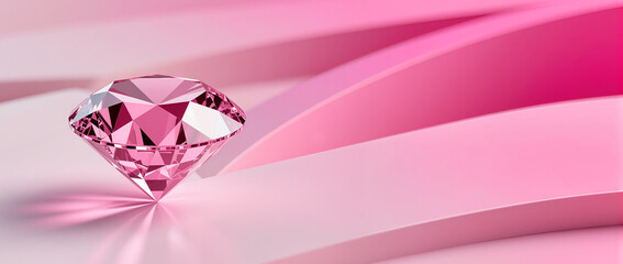 diamond on pink background