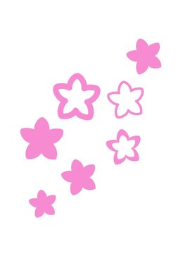 shaking motion animation of multiple flowers form a japnese floral pattern design