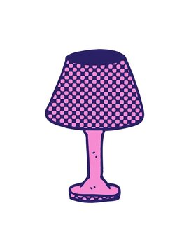 jiggle motion animation of cartoon doodle decorative lamp