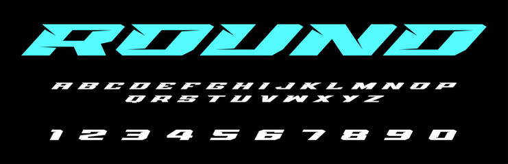 Racing Speed Alphabet Font Vector Bold Sport Typography Letters Download it in high resolution format and print in any size  © Hasan