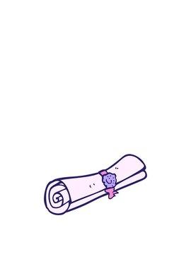 rise and float animation of cartoon scroll