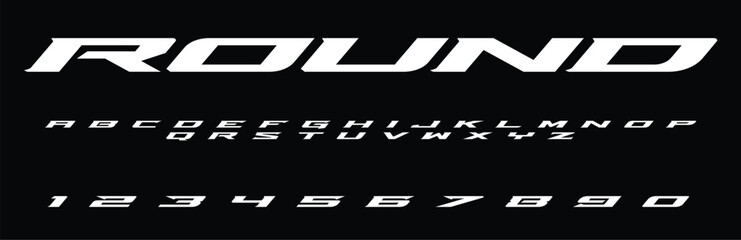 Racing Speed Alphabet Font Vector Bold Sport Typography Letters Download it in high resolution format and print in any size  © Hasan