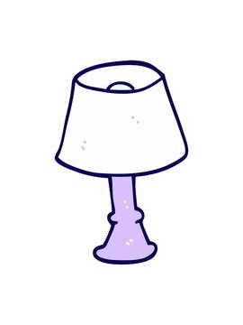 neon light effect animation of cartoon doodle house lamp