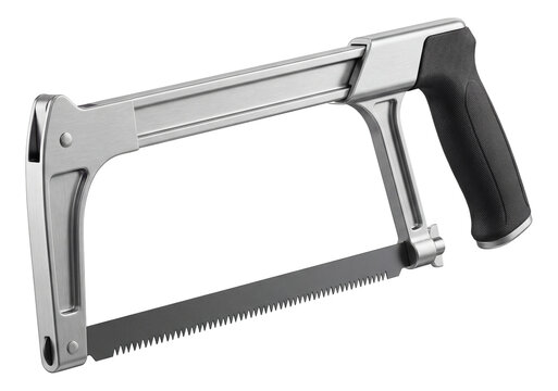 Compact foldable hacksaw with a collapsible frame and 18 TPI blade for portability.